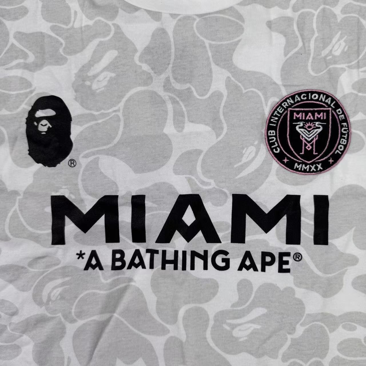 BAPE x INTER MIAMI CF CAMO TEE 'WHITE'
