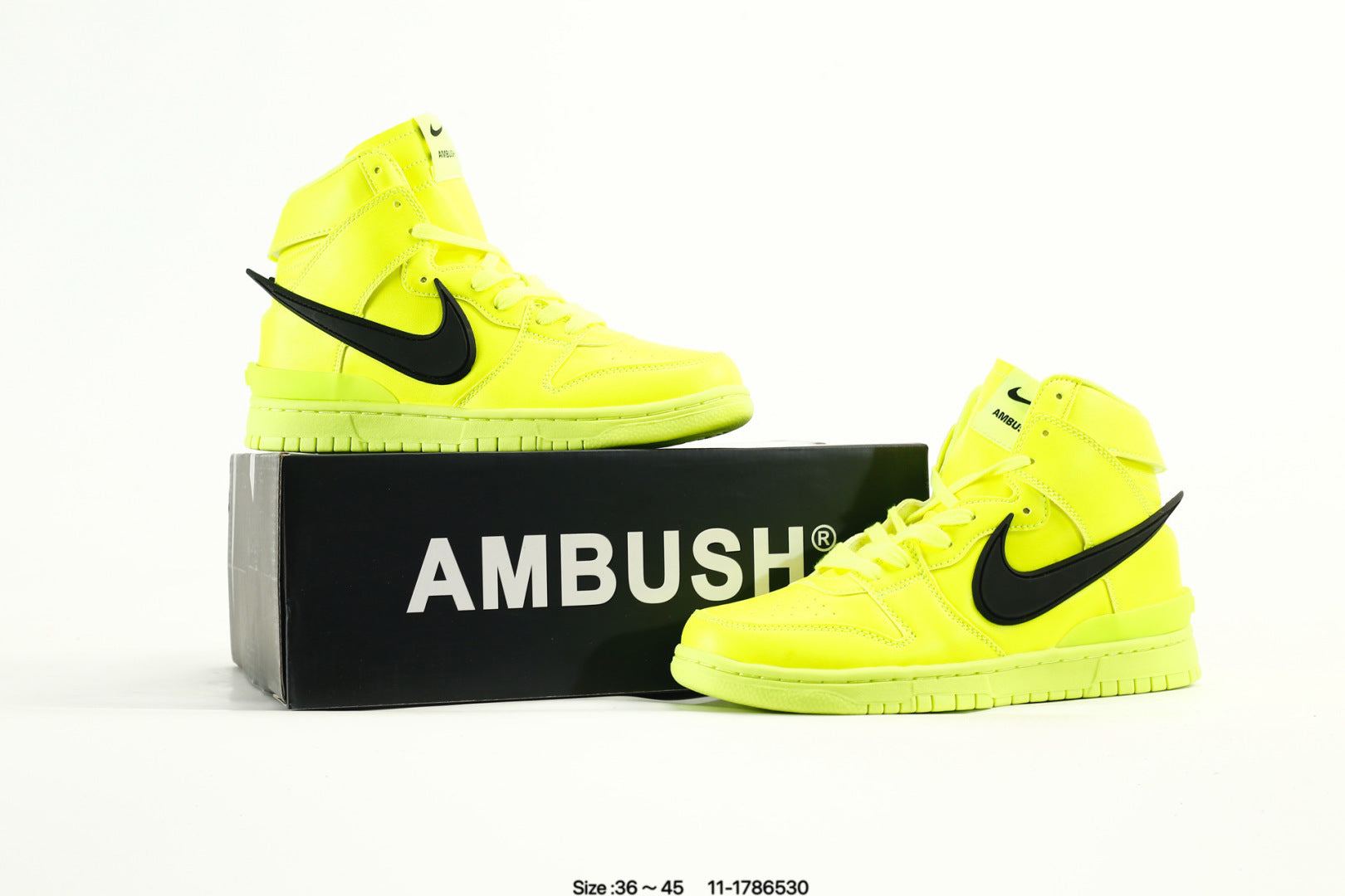 NIKE X AMBUSH DUNK HIGH "FLASH LIME" SNEAKERS