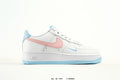NIKE (WMNS) AIR FORCE 1 '07 'WHITE PINK FOAM GLACIER BLUE' SNEAKERS