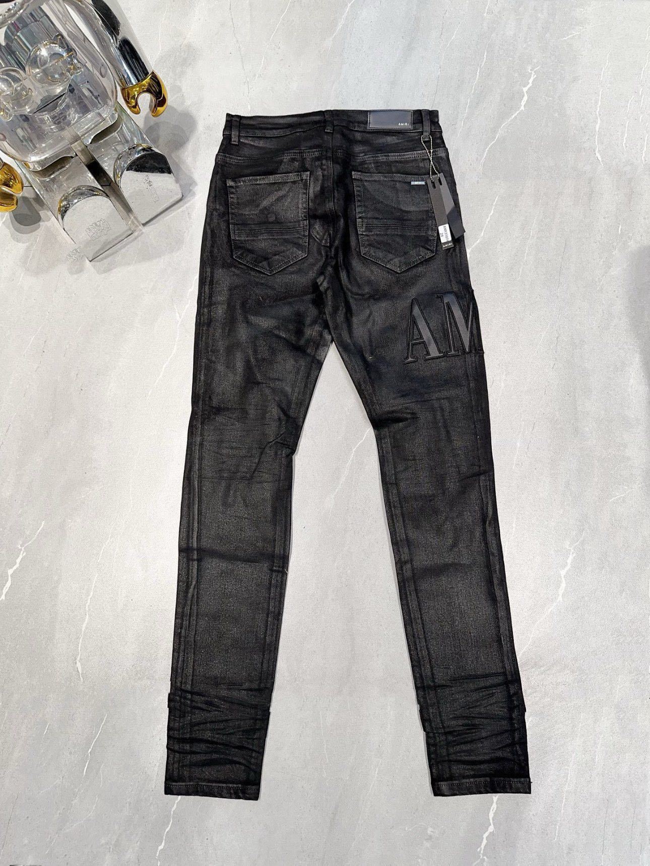 AMIRI WAX LOGO JEAN 'BLACK'